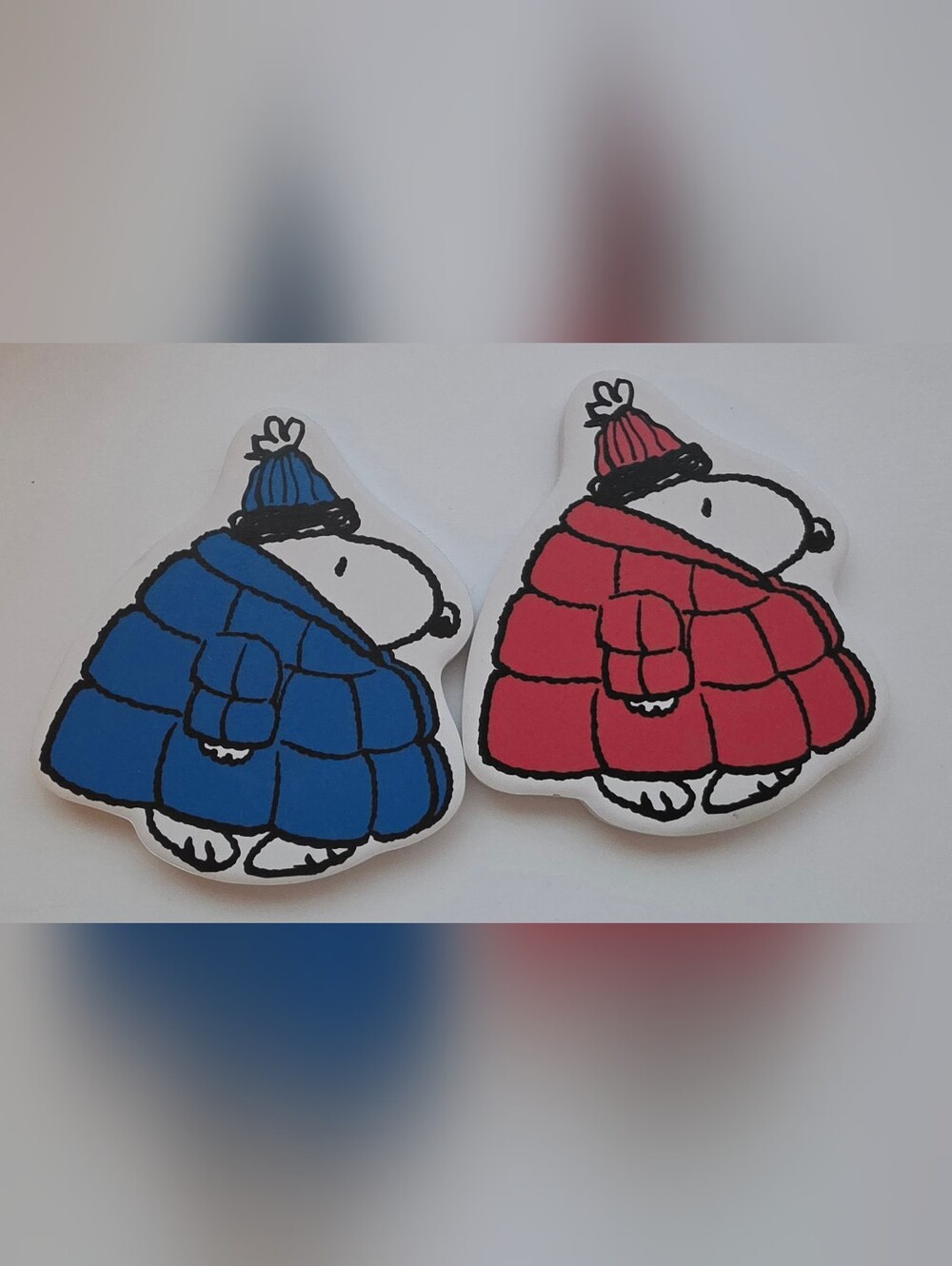 Peanuts Snoopy Puffy Coat Coasters- Blue & Red